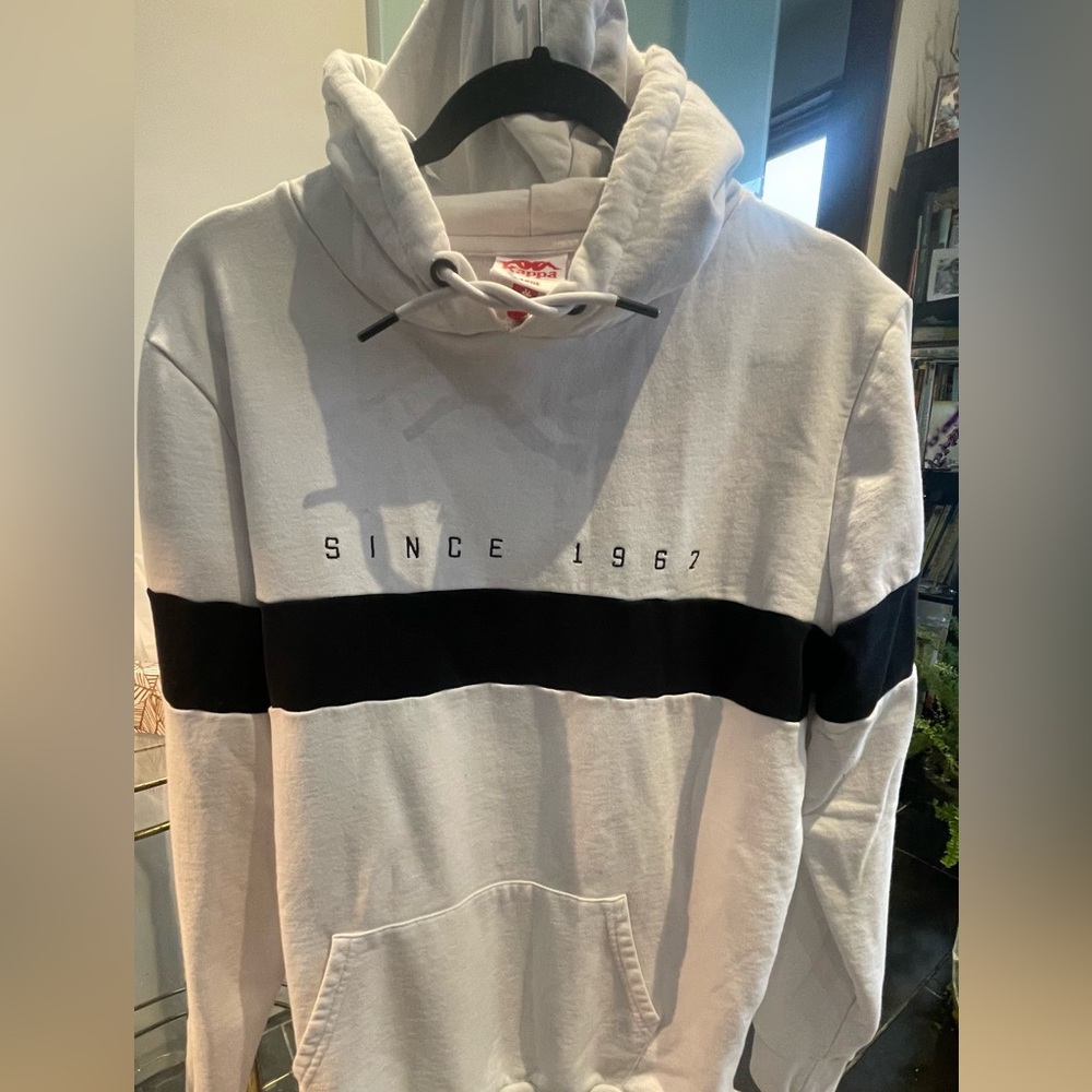 Kappa White and Black Hoodie
